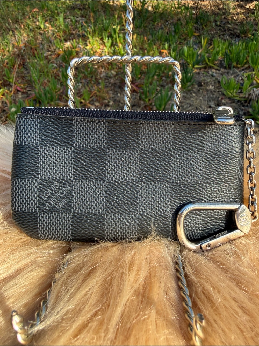 Louis Vuitton Damier Graphite Key Pouch and Certificate of Authenticity - Picture 2 of 11